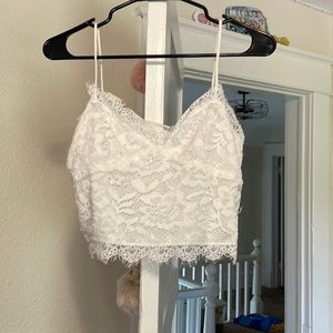 white lace crop